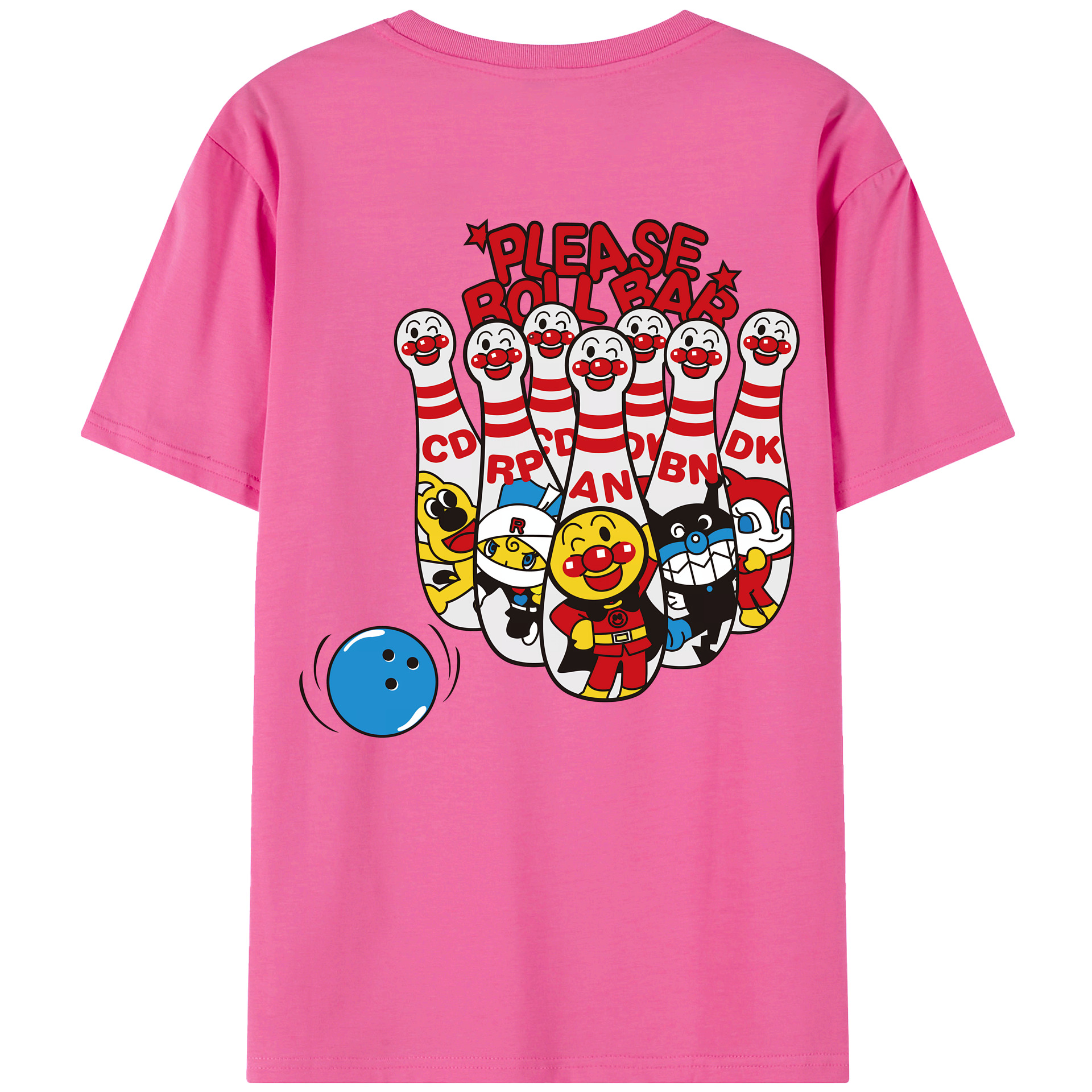（画像用） アンパンマン Anpanman レディース半袖Tシャツ(バックプリント)